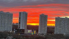 Красивый закат в Москве