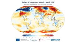 Аномалия температуры в марте 2026