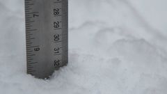 Снежный покров замер