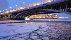 Лёд на Москва-реке