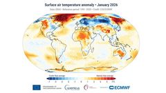 Температурные аномалии января