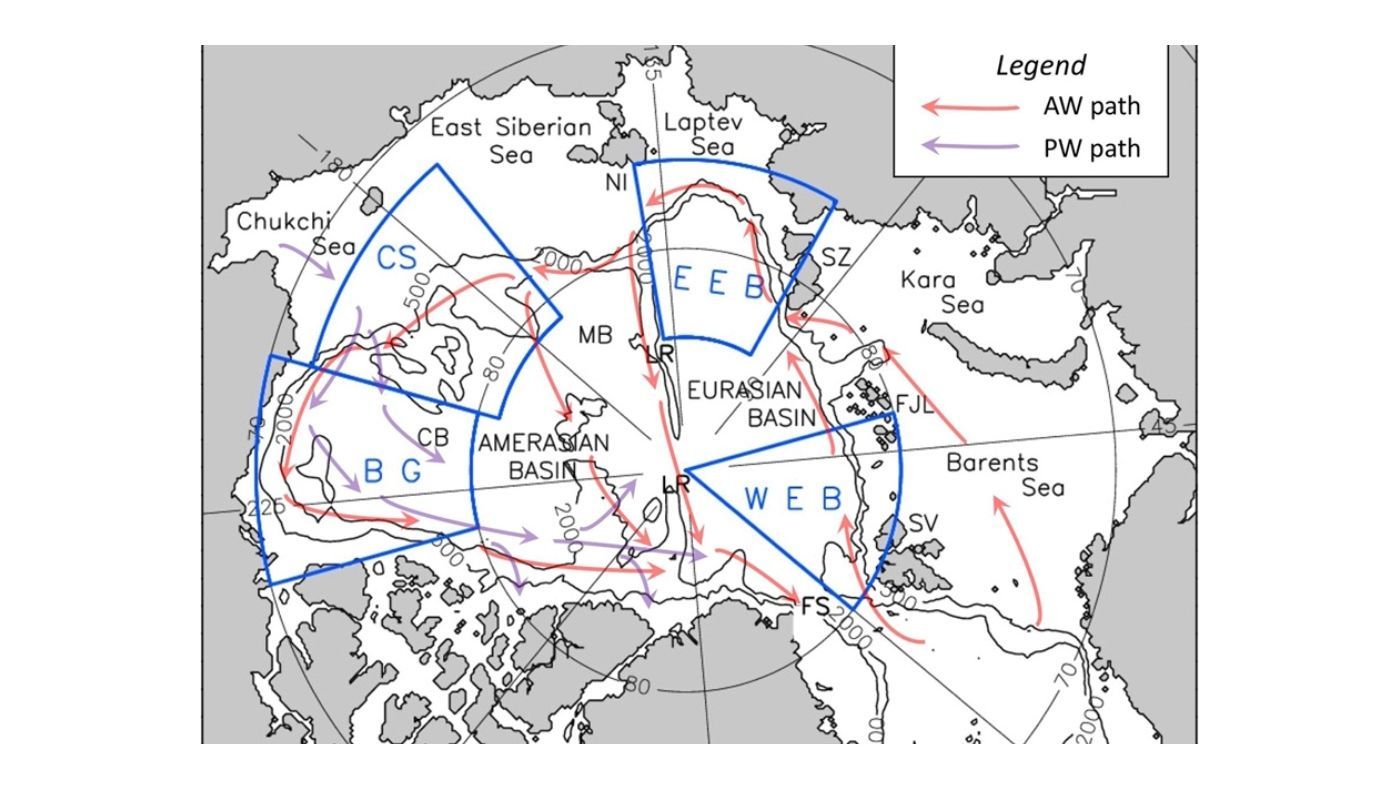 Холодное течение северо ледовитого океана. Течения Северного Ледовитого океана на карте. Течения Северного Ледовитого океана. Карта течений Арктики. Трансарктическое течение.