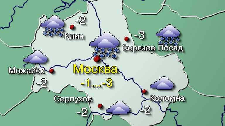 Погода в Москве 14 января