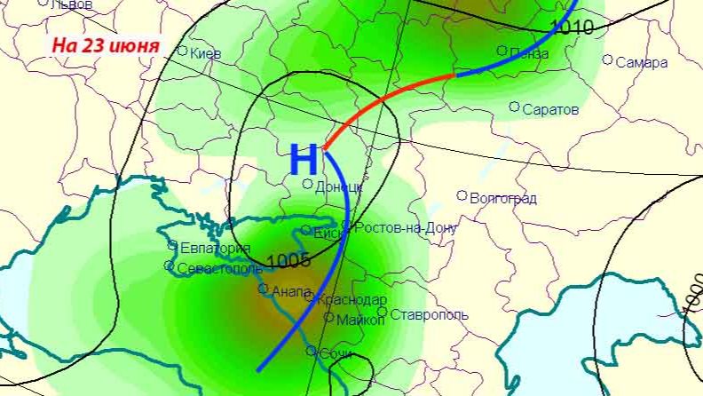 Карта гроз и осадков в ростове на дону
