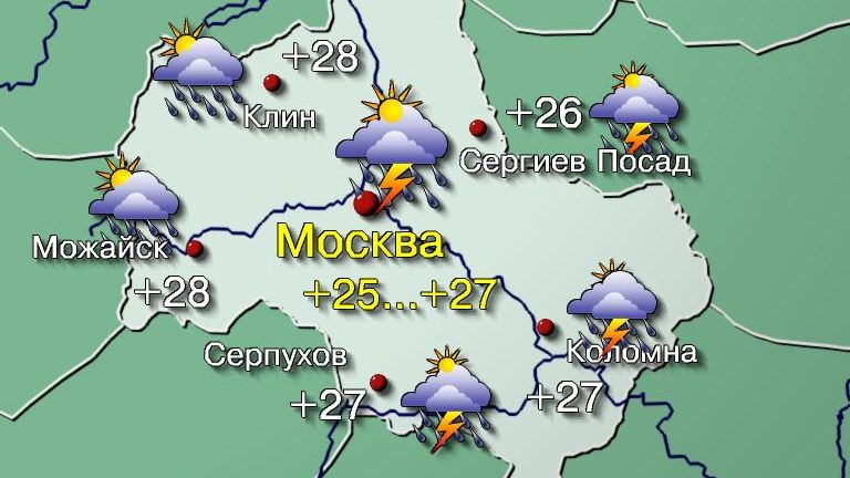 Погода в Москве 2 августа