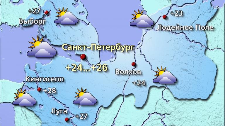 Метеорологическая карта санкт петербурга