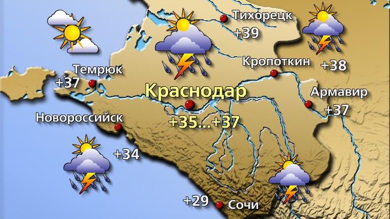 Погода в Краснодаре 7 июля