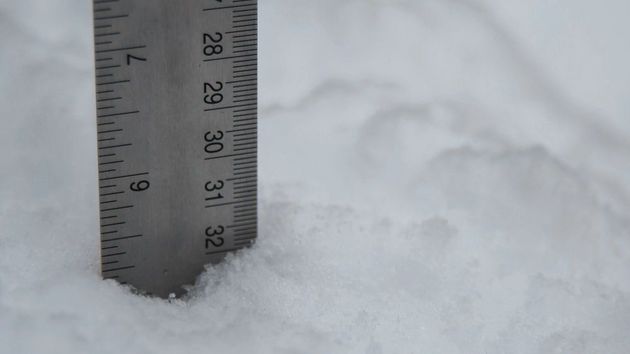 Снежный покров замер