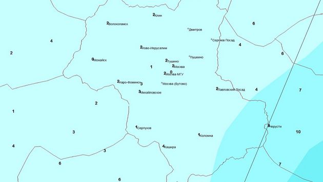 Карта погоды снег