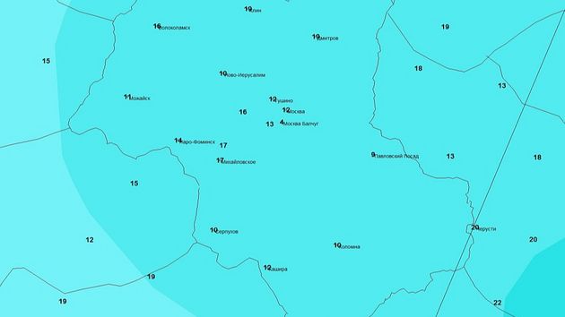 Карта погоды снег