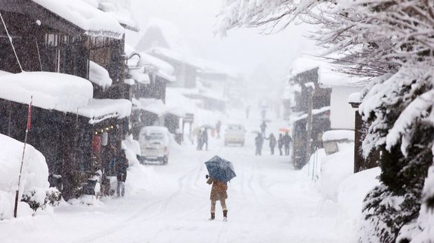 Снегопад в Японии